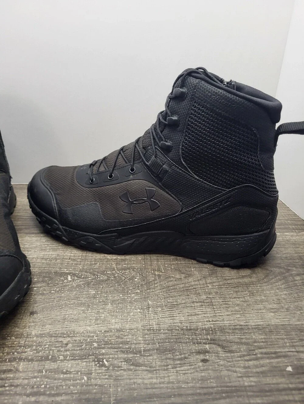 Under Armour Valsetz RTS 1.5 Tactical Boots Mens Size 12 Black Lace Zip Up Side